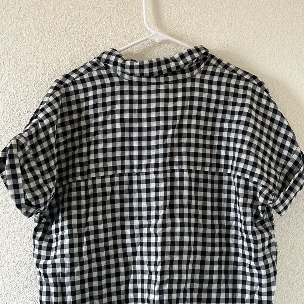 Madewell Women’s Check Top Small Boxy Cut Boho Minimalist Contemporary Boho - Picture 10 of 12